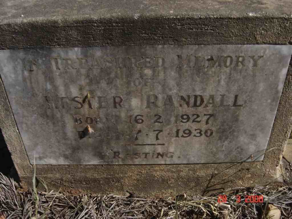 RANDALL Hester 1927-1930