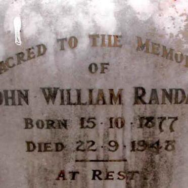 RANDALL John William 1877-1948