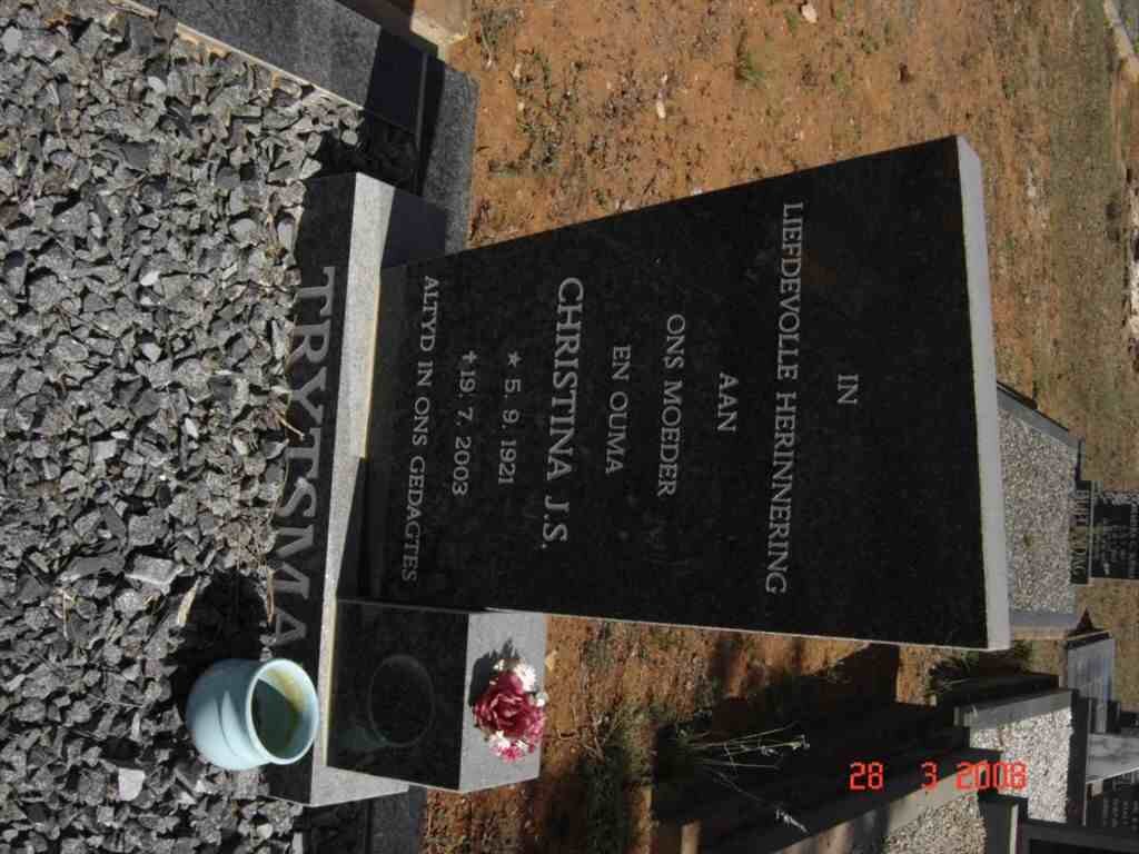 TRYTSMA Christina J.S. 1921-2003