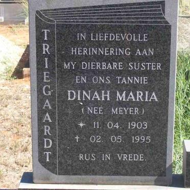 TRIEGAARDT Dinah Maria nee MEYER 1903-1995