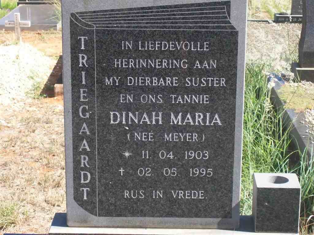 TRIEGAARDT Dinah Maria nee MEYER 1903-1995