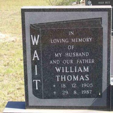 WAIT William Thomas 1905-1987