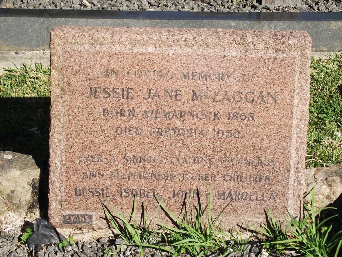 McLAGGAN Jessie Jane 1868-1952