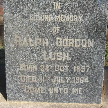 LUSH Ralph Gordon 1897-1964
