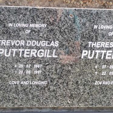 PUTTERGILL Trevor Douglas 1967-1997 &amp; Theresa Lee 1970-2011