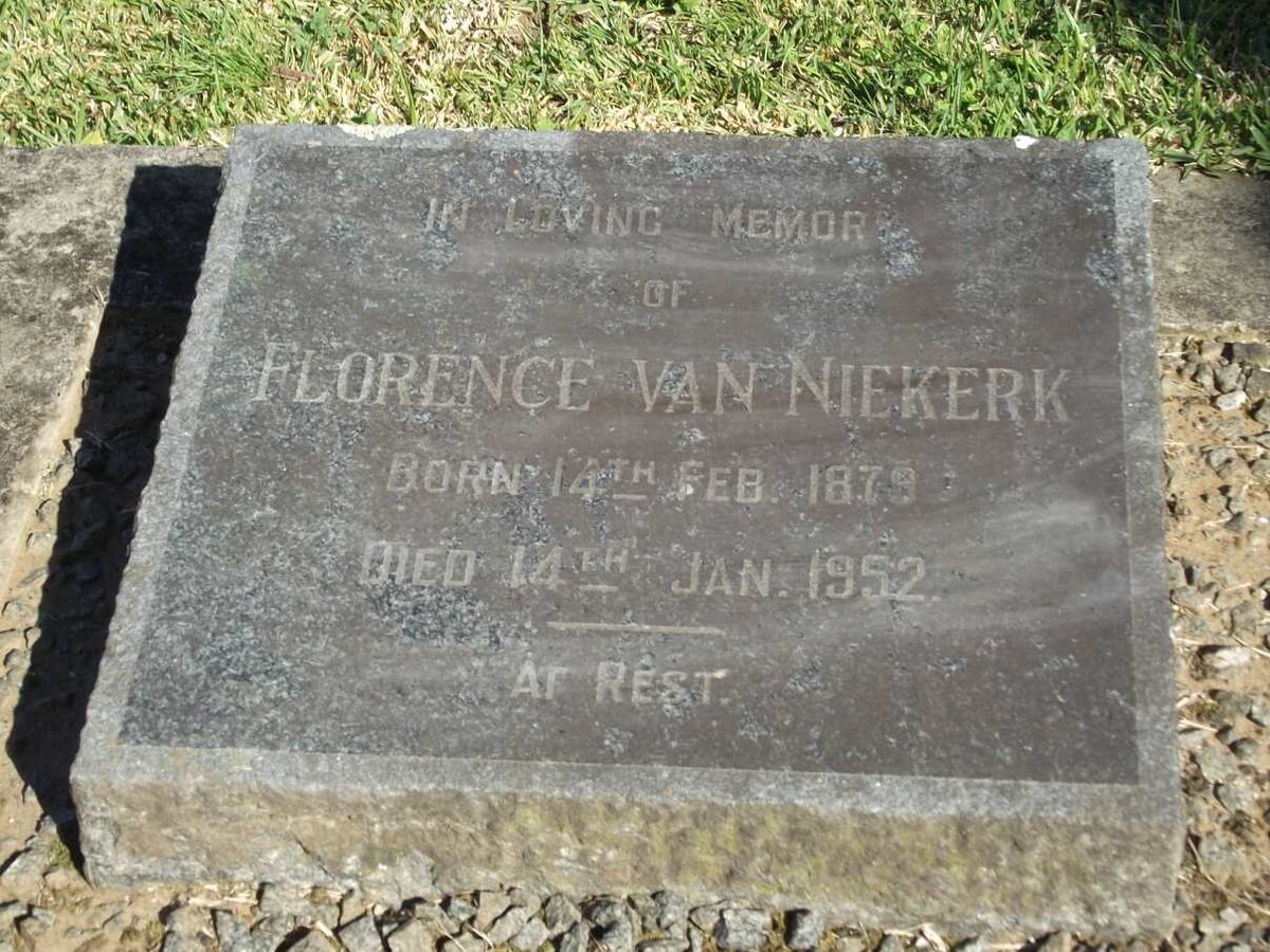 NIEKERK Florence, van 1879-1952