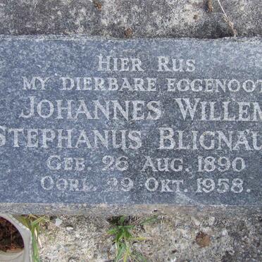 BLIGNAULT Johannes Willem Stephanus 1890-1958