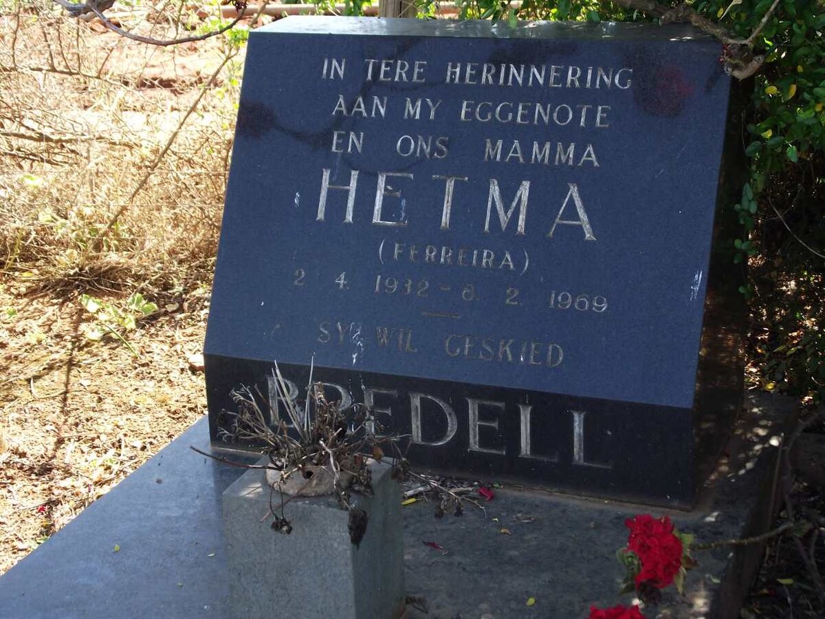 BREDELL Hetma nee FERREIRA 1932-1969