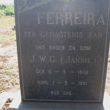FERREIRA J.W.G. 1908-1981