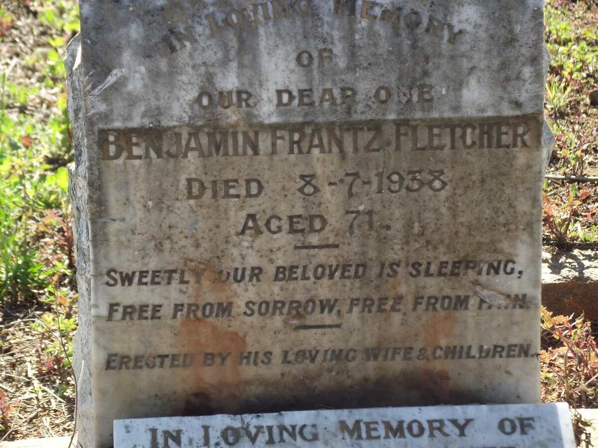 FLETCHER Benjamin Frantz -1938