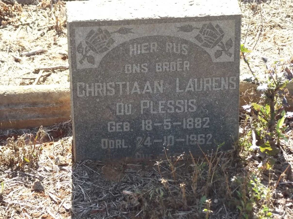 PLESSIS Christiaan Laurens, du 1882-1962