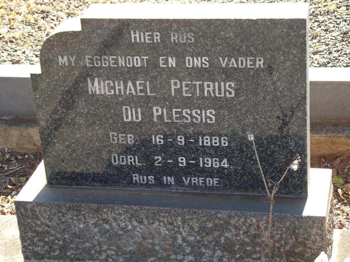 PLESSIS Michael Petrus, du 1886-1964