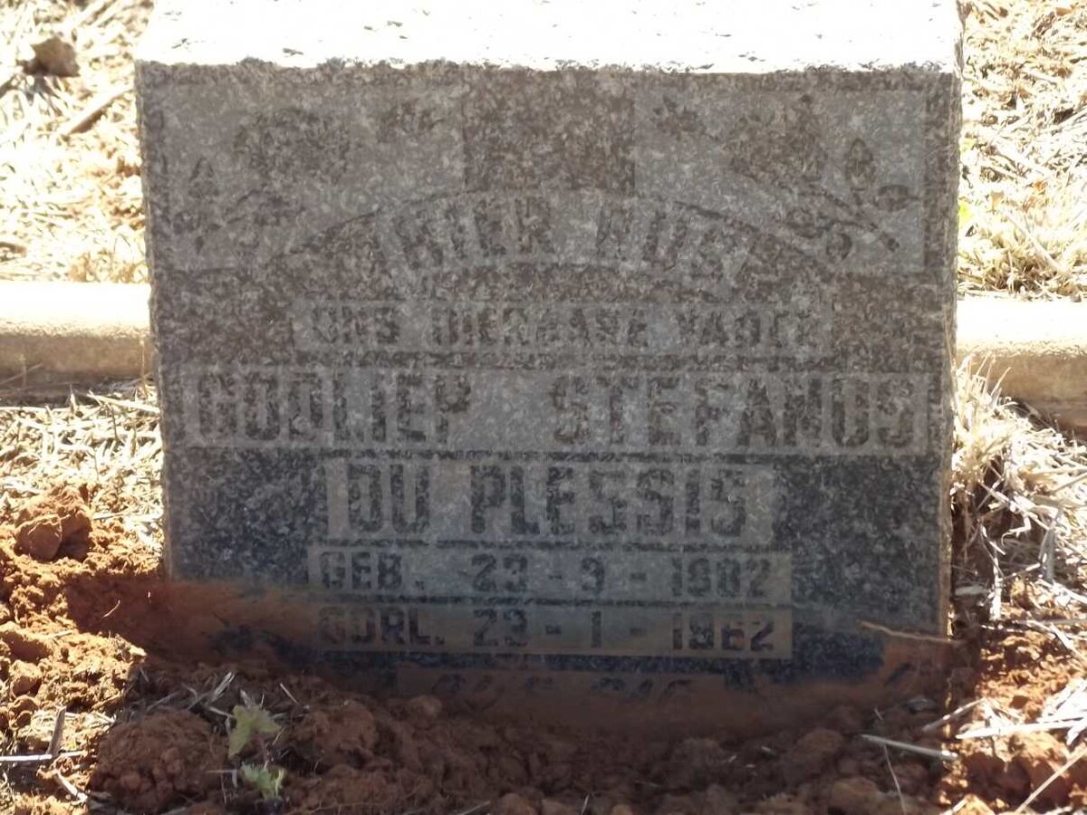 PLESSIS Godliep Stephanus, du 1882-1962