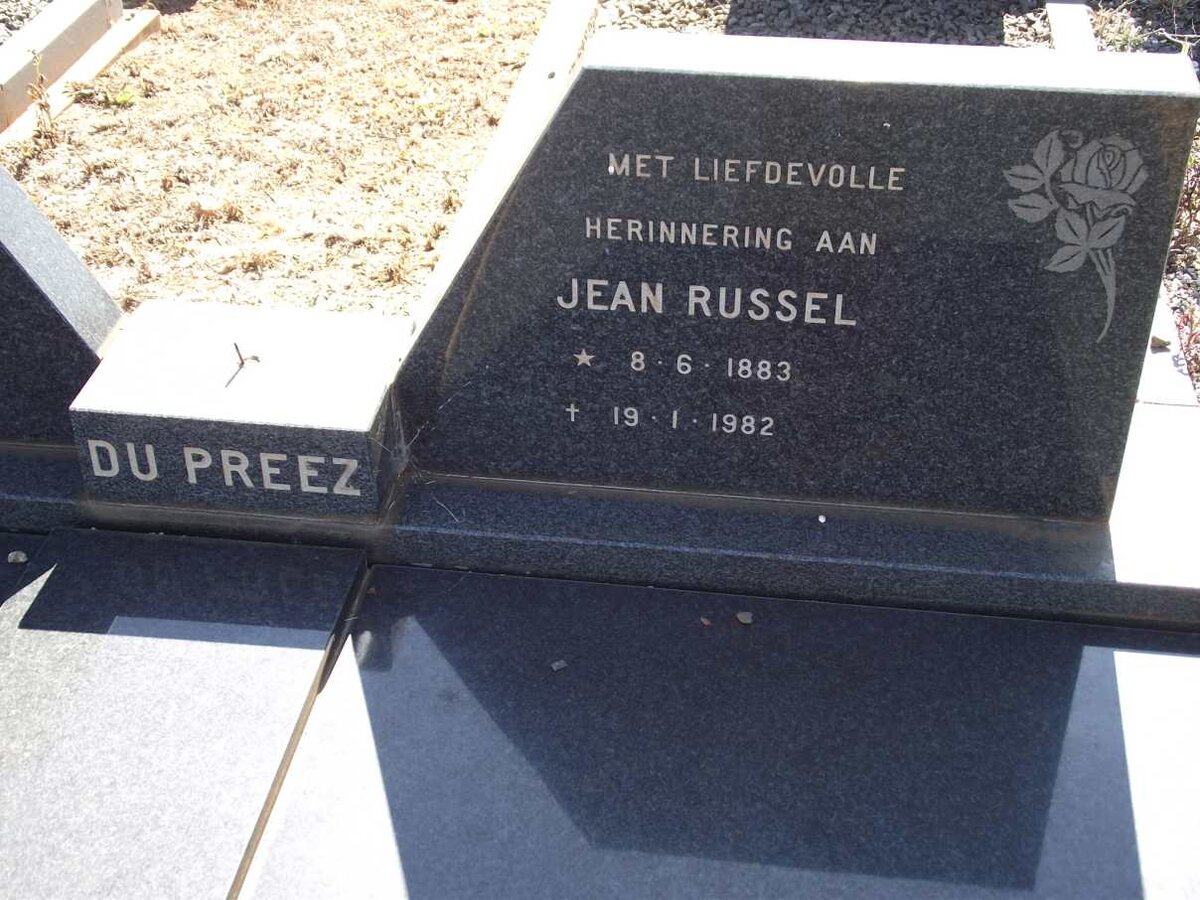 PREEZ Jean Russel, du 1883-1982