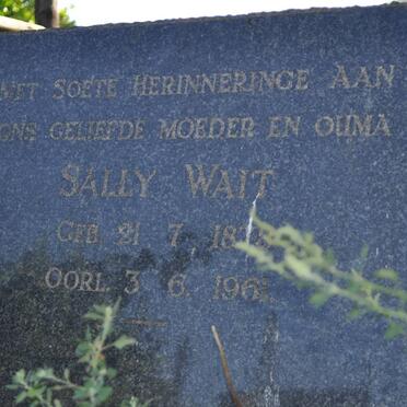 WAIT Sally 1878-1961