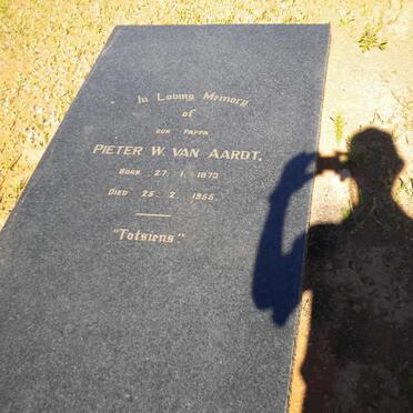 AARDT Pieter W., van 1873-1956