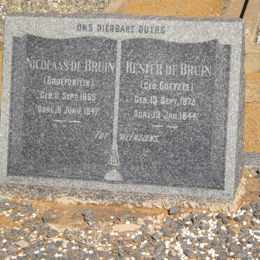 BRUIN Nicolaas, de 1869-1947 &amp; Hester COETZEE 1875-1944