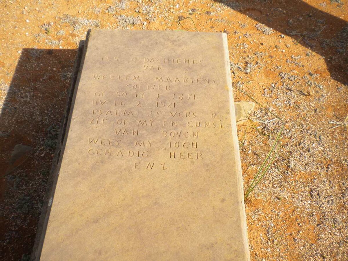 COETZER Willem Maartens 1851-1921