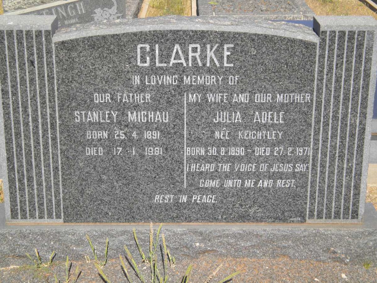 CLARKE Stanley Michau 1891-1981 &amp; Julia Adele KEIGHTLEY 1890-1971 :: Olive Muriel -1921