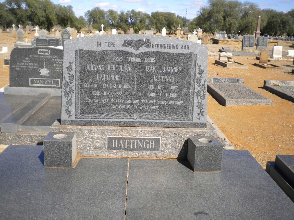 HATTINGH Izak Johannes 1882-1966 &amp; Johanna Herculina Du PLESSIS 1886-1952