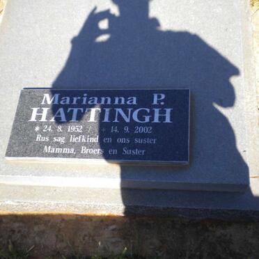 HATTINGH Jurgens C. 1925-1994 &amp; Magriet M. 1925-2007 :: HATTINGH Marianna 1952-2002