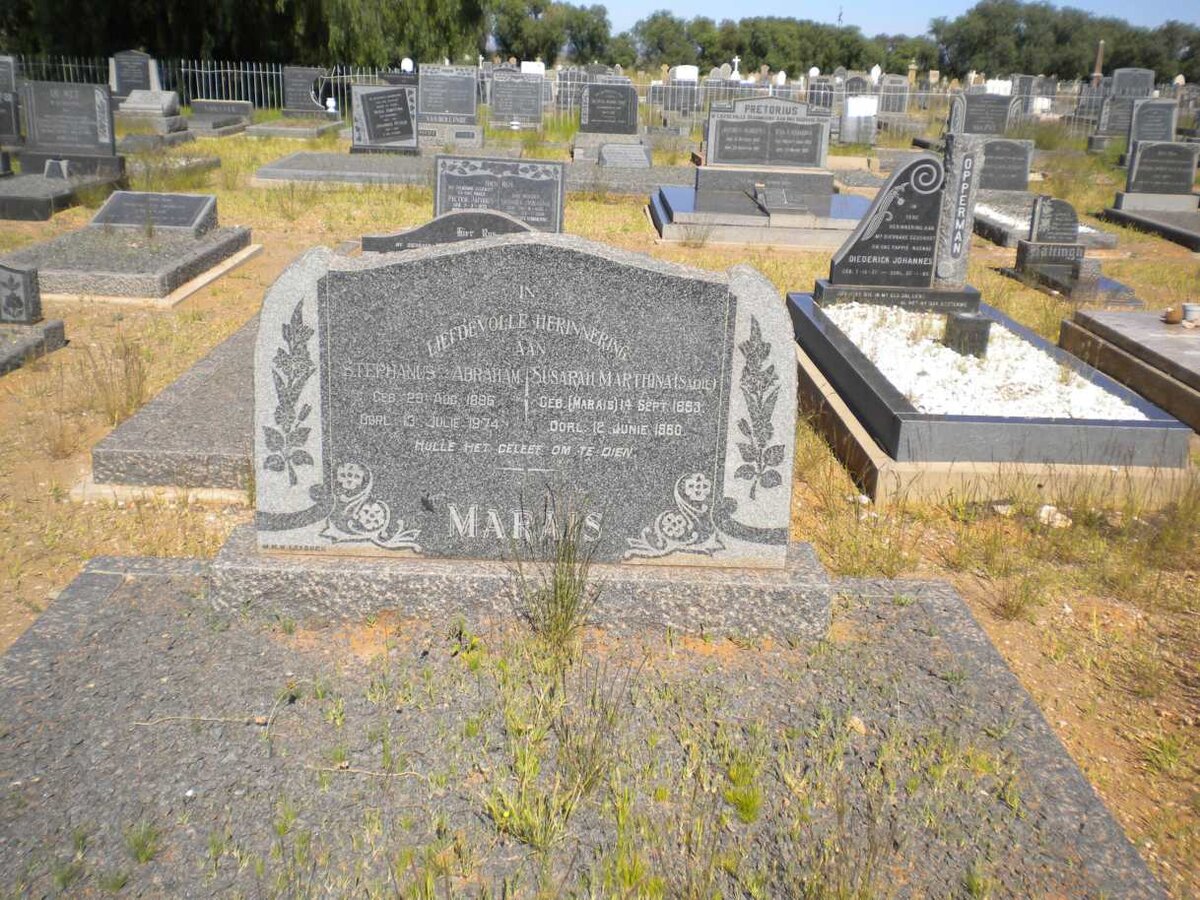 MARAIS Stephanus Abraham 1896-1974 &amp; Susara Marthina MARAIS 1893-19?0