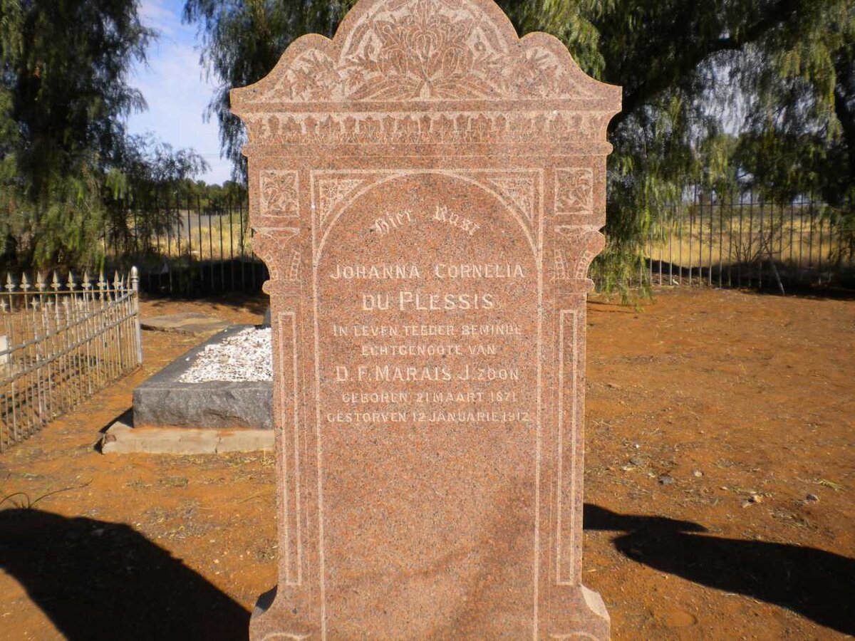 MARAIS Daniel Francois 1868-1945 &amp; Johanna Cornelia DU PLESSIS 1871-1912