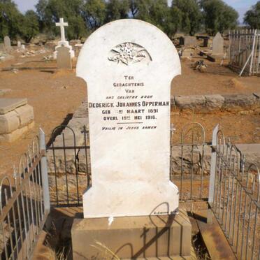 OPPERMAN Dederick Johannes 1891-1916