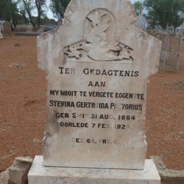 PRETORIUS Stevina Gertruida nee SMIT 1884-1924