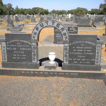 PUTTER Willem Adriaan 1908-1978 &amp; Catharina Fransina Sophia VAN DER LINDE 1905-1872