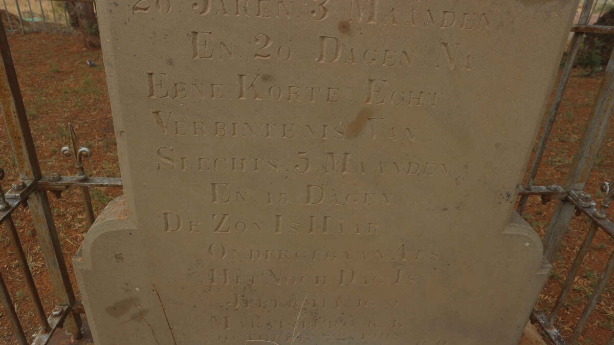 PLESSIS Johanna H., du nee HATTINGH 1880-1901