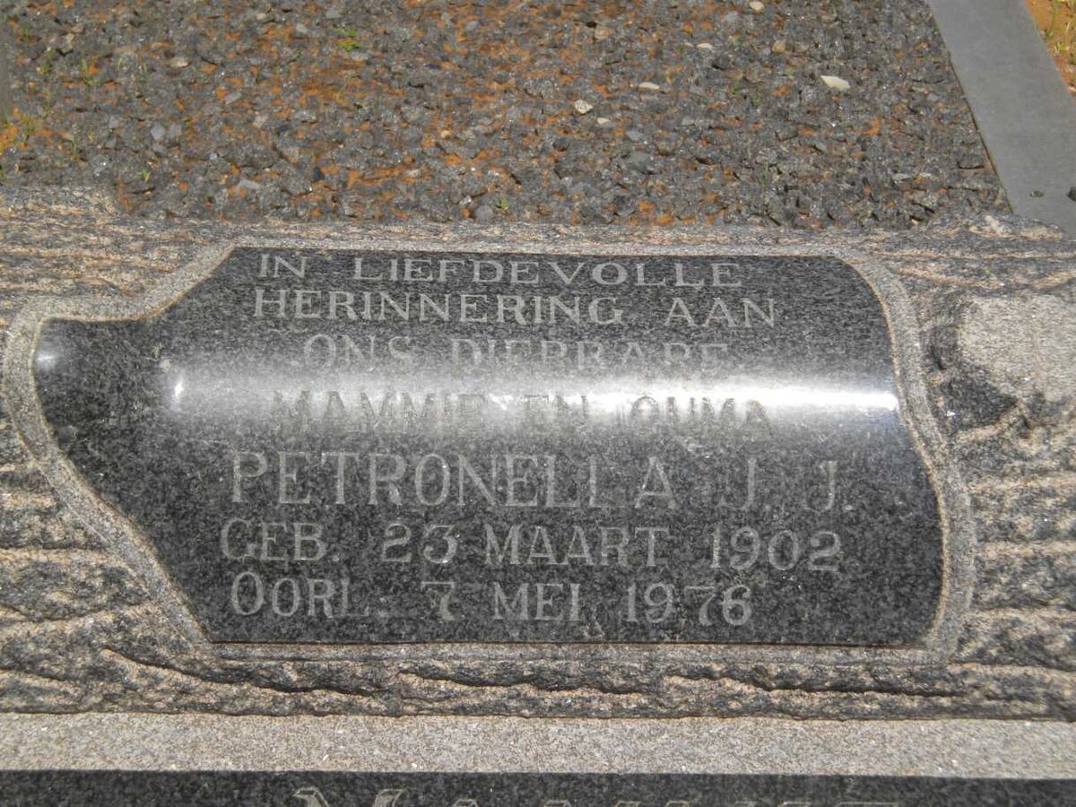 PRETORIUS Petronella A.J.J. 1902-1976