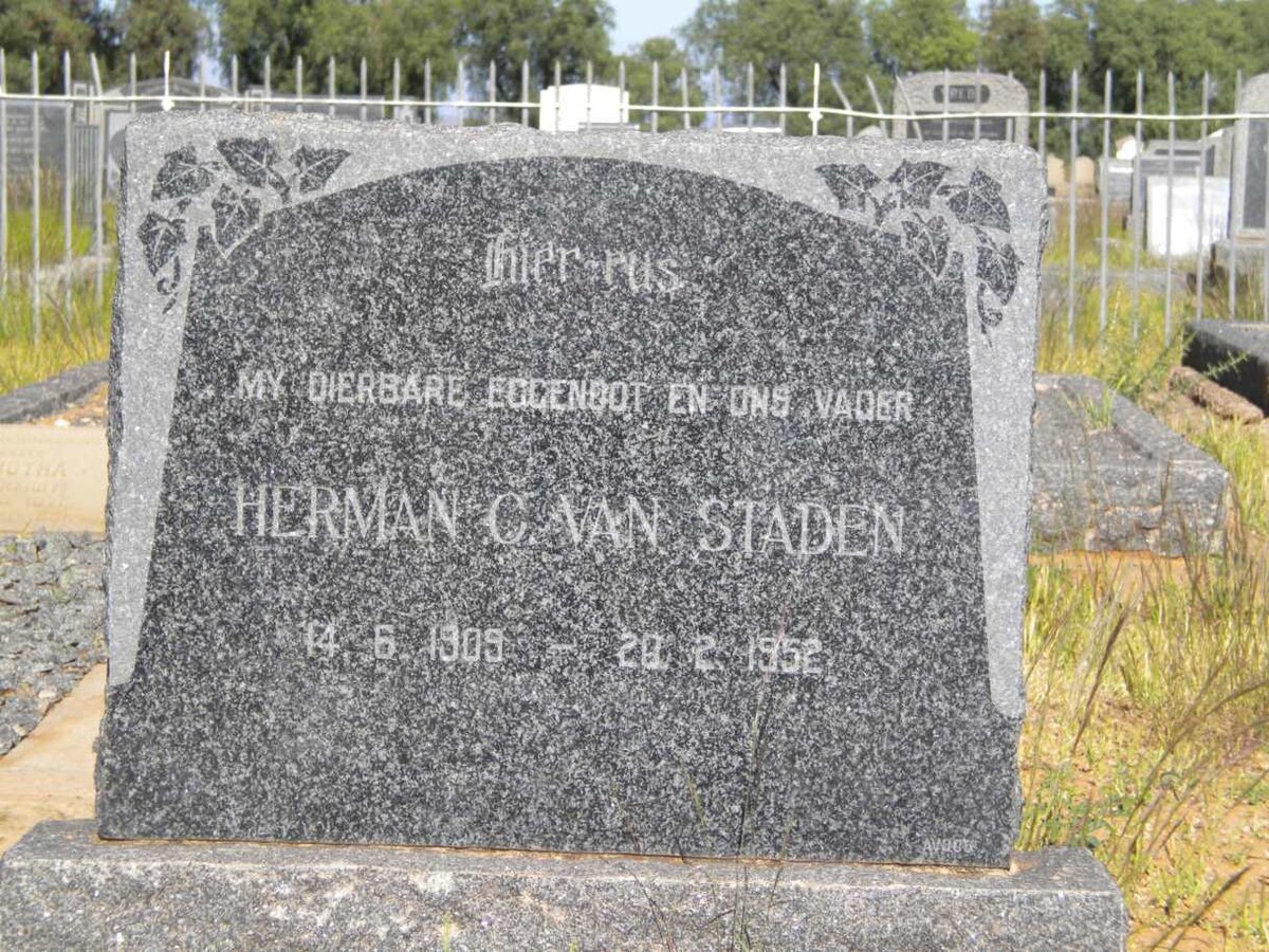 STADEN Herman C., van 1909-1952