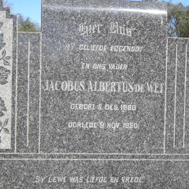 WET Jacobus Albertus, de 1890-1950