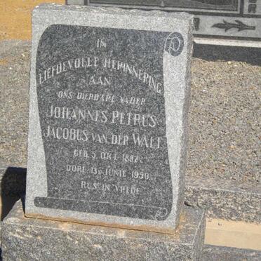 WALT Johannes Petrus Jacobus, van der 1882-1950
