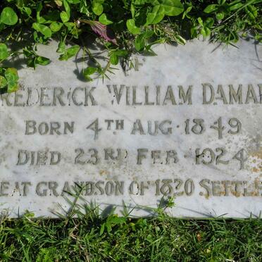 DAMANT Frederick William 1849-1924