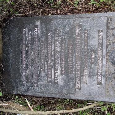 FERREIRA Anthony Michael 1833-1906 &amp; Susanna Otilia VAN NIEKERK 1835-1923