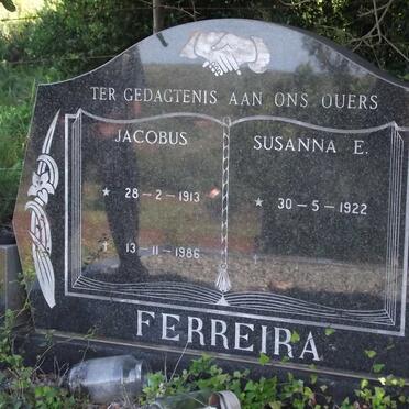FERREIRA Jacobus 1913-1986 &amp; Susanna E. 1922-