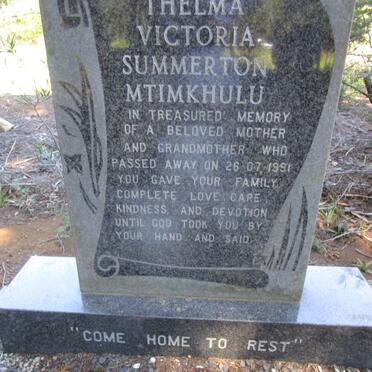 SUMMERTON Thelma Victoria -1991