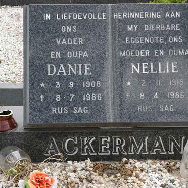 ACKERMAN Danie 1908-1986 &amp; Nellie 1918-1986