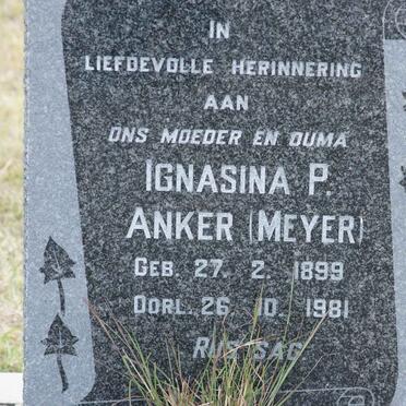 ANKER Ignasina P. nee MEYER 1899-1981