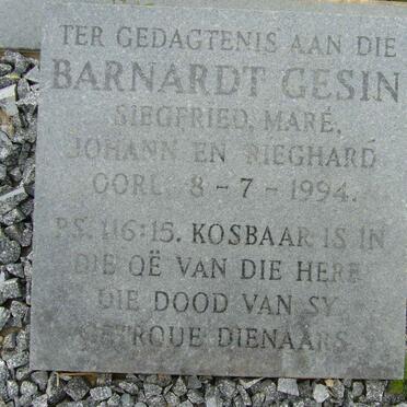 BARNARDT Siegfried -1994 :: BARNARDT Maré -1994 :: BARNARDT Johann -1994 :: BARNARDT Rieghard -1994