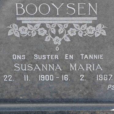 BOOYSEN Susanna Maria 1900-1967