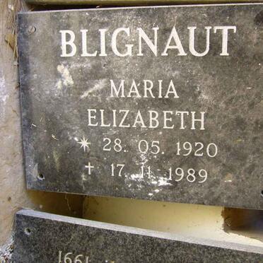 BLIGNAUT Marie Elizabeth 1920-1989 (Muur)