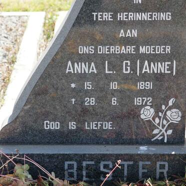 BESTER Anna L.G. 1891-1972