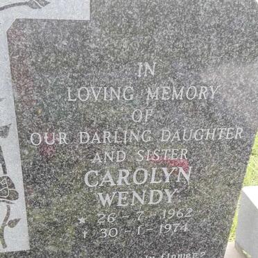 BURGER Carolyn Wendy 1962-1974