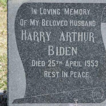 BIDEN Harry Arthur -1953 &amp; Martha Francis 1889-1963 