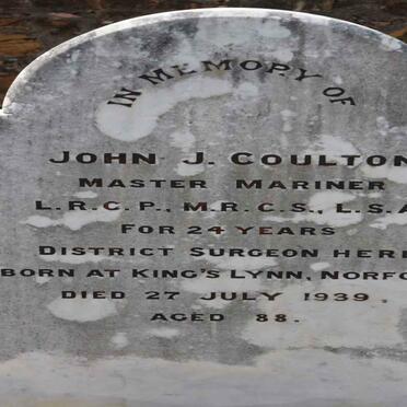 COULTON John J. -1939