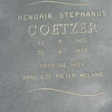 COETZER Hendrik Stephanus 1923-1993