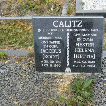 CALITZ Jacobus 1912-1990 &amp; Hester Helena 1920-2004